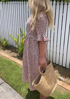 Nicola - Robe midi à manches courtes