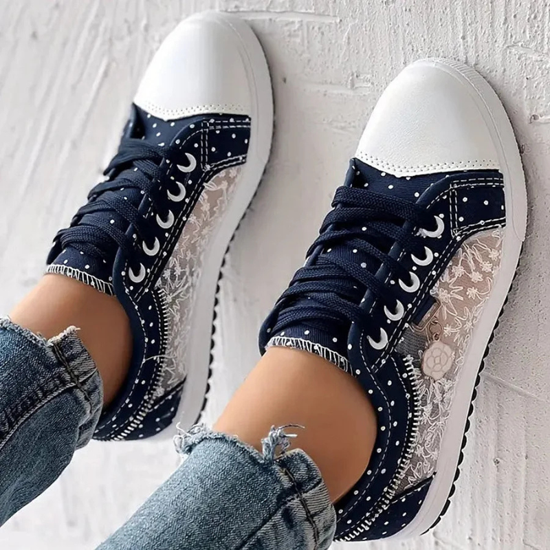 CARO | BASKETS ÉLÉGANTES POUR FEMMES AVEC DÉTAILS FLORAUX