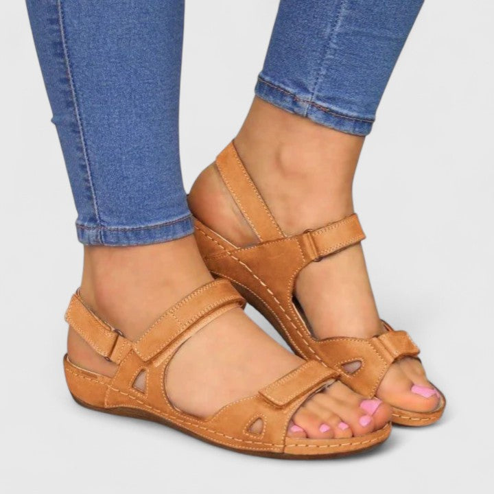 Avrie - Sandales de Confort Plates