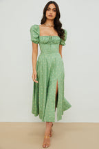 Aviana - Robe à Manches Bouffantes Bloom