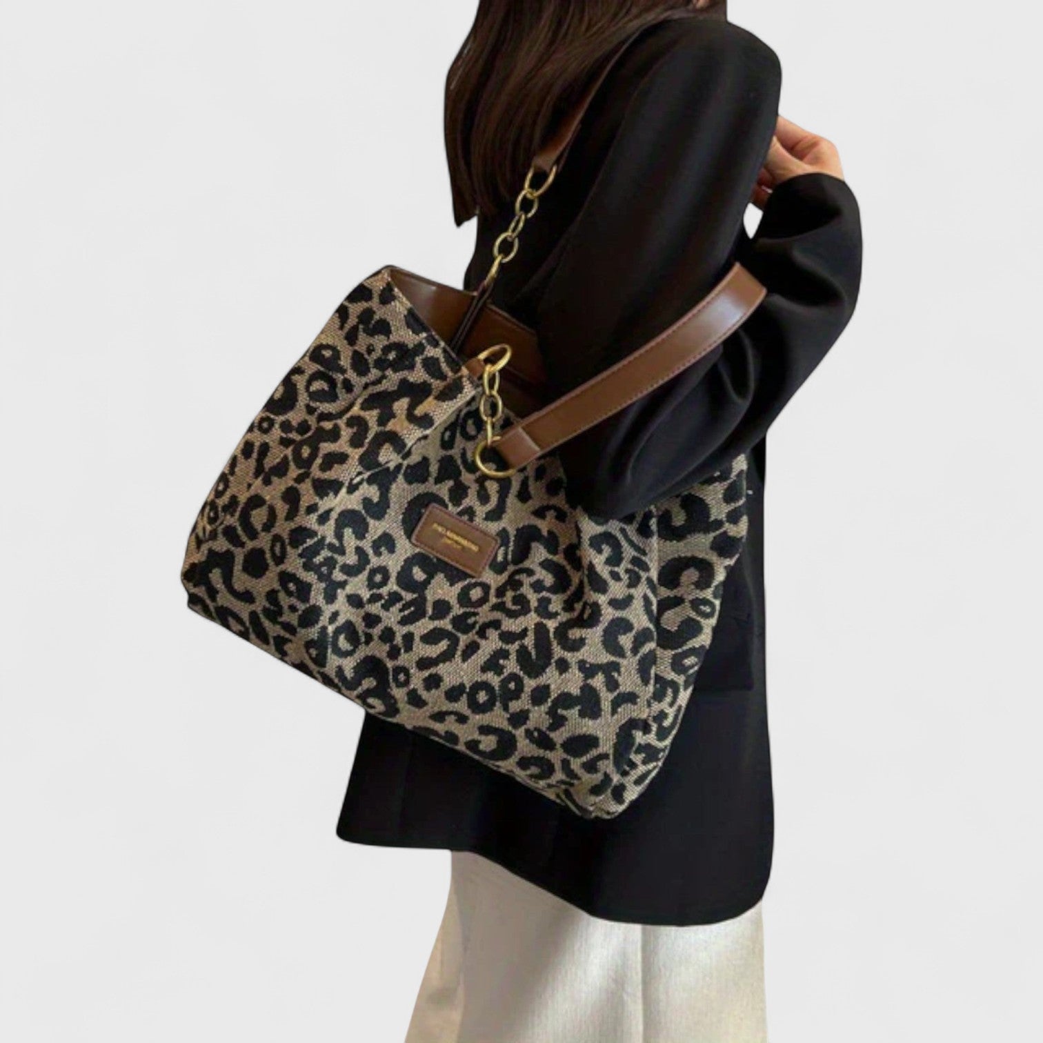 Valérie | Grand sac avec un élégant imprimé léopard