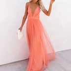Emma | Robe Maxi Lumière Corail