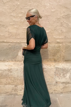 Louise™  | Robe Maxi de Fête Élégante à Col V