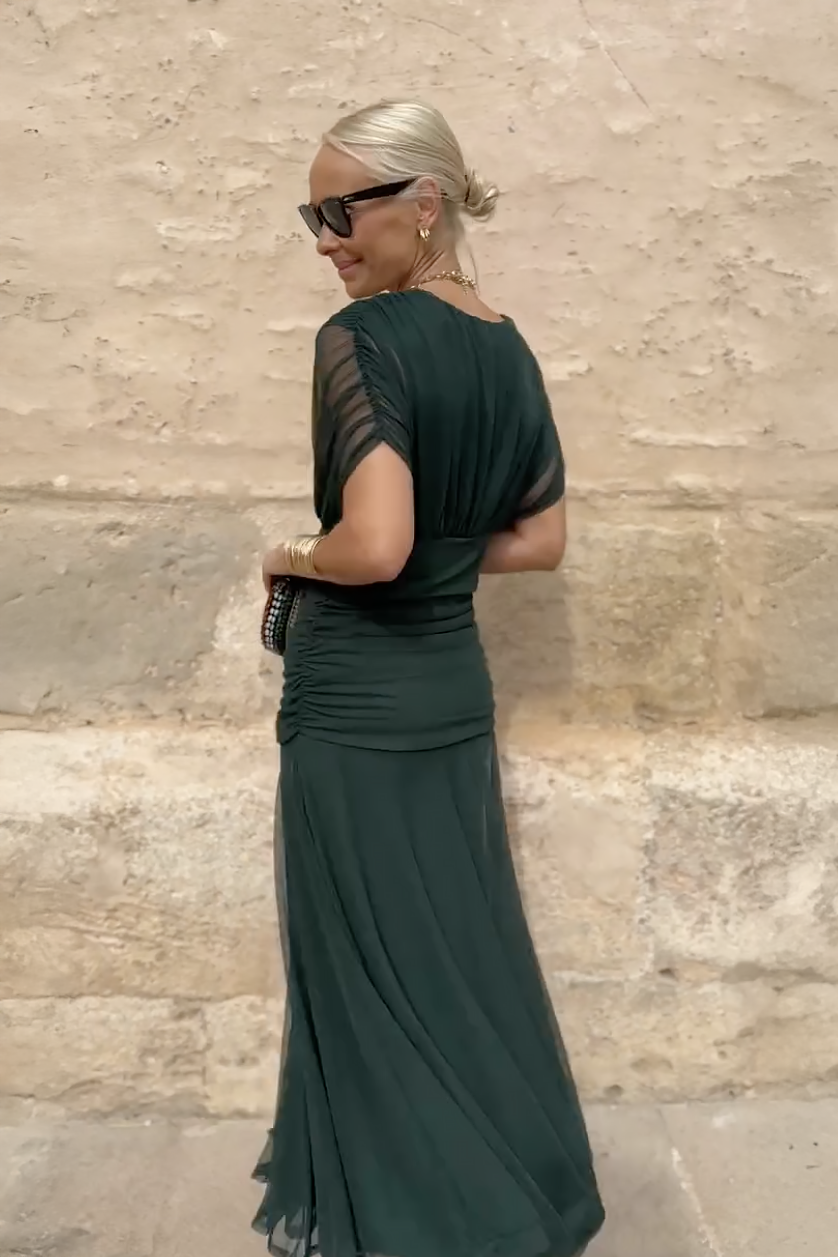 Louise™  | Robe Maxi de Fête Élégante à Col V