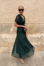 Louise™  | Robe Maxi de Fête Élégante à Col V