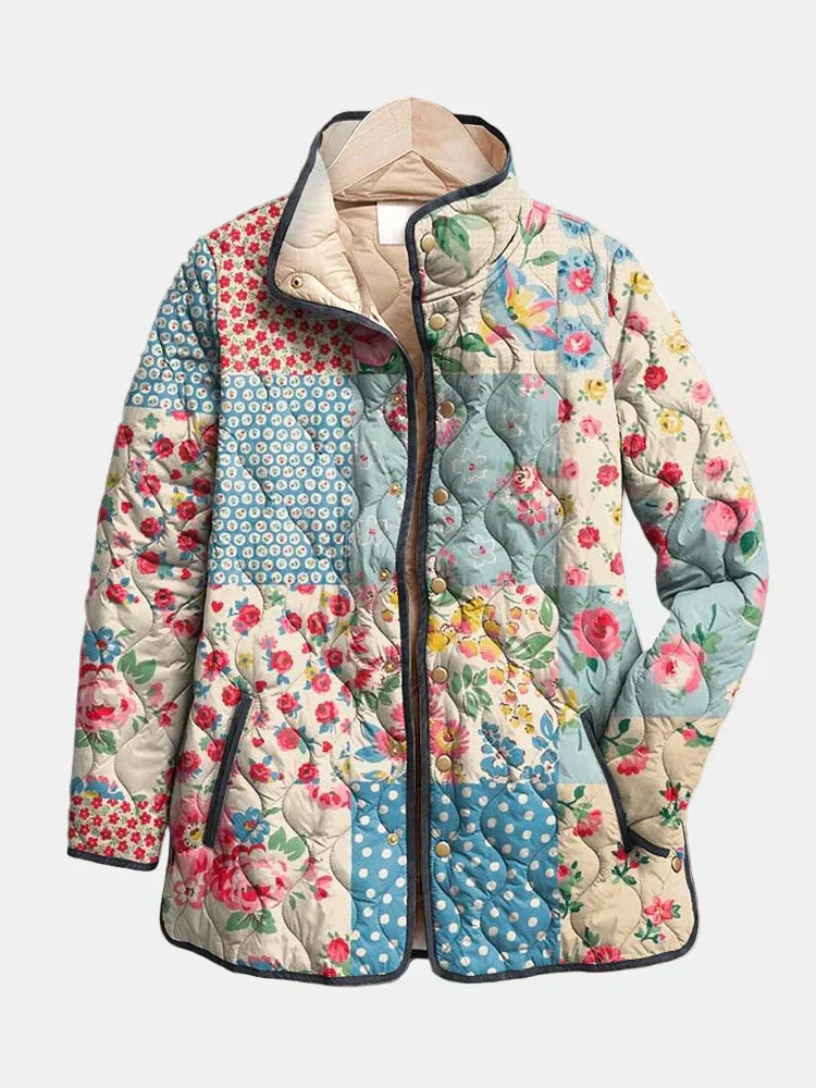 Zarae | Veste Matelassée Fleurie Charmante pour Femmes