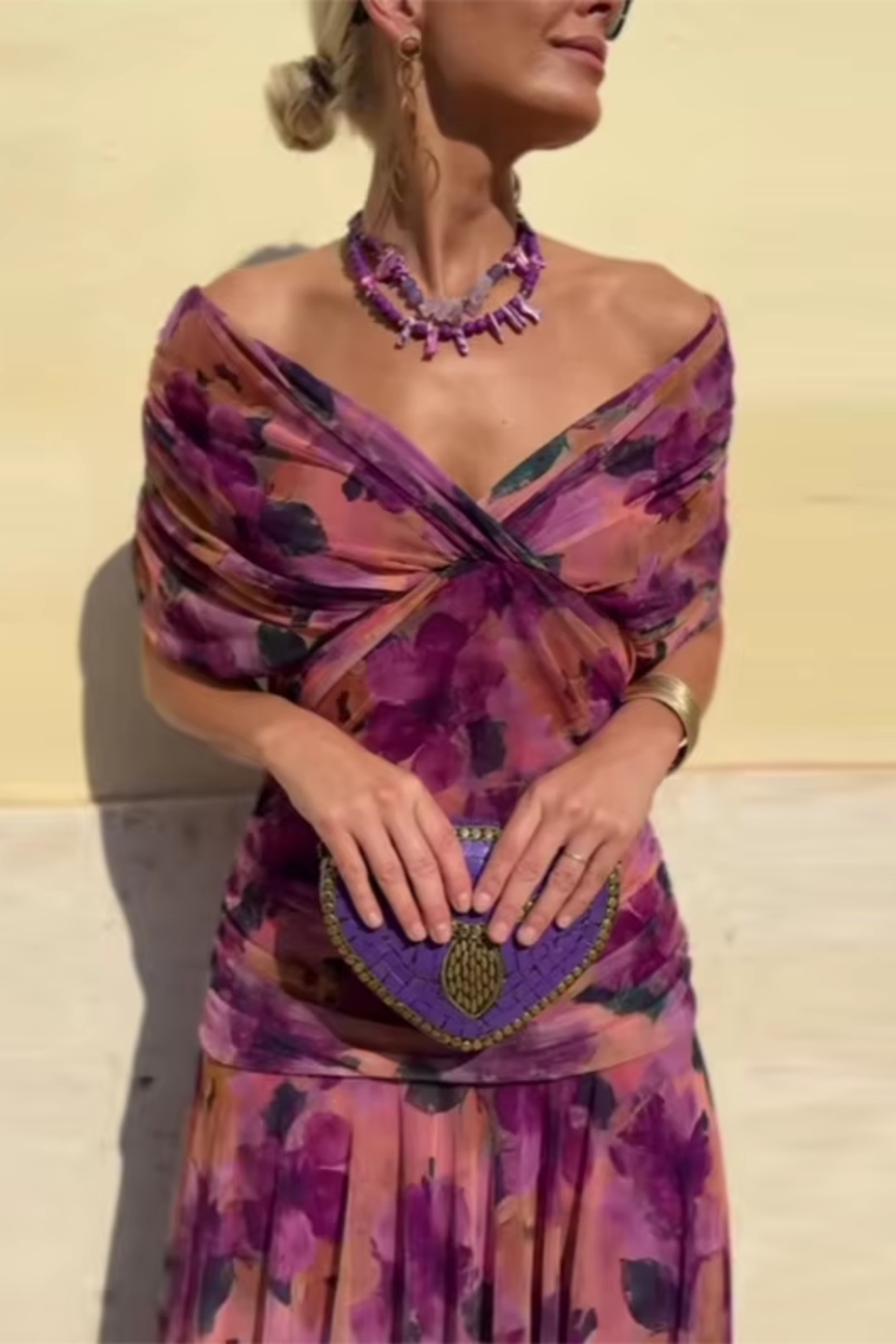 Louise™  | Robe Maxi de Fête Élégante à Col V