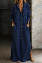 Delana | Robe en Denim Boutonnée