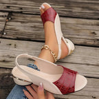 Sandales femme bout ouvert bride arrière