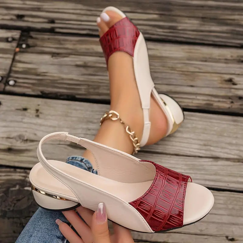 Sandales femme bout ouvert bride arrière