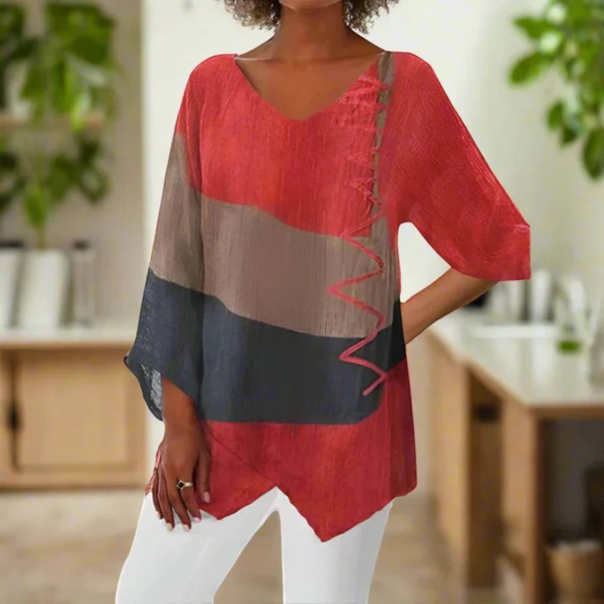 Rita – Blouse décontractée à V