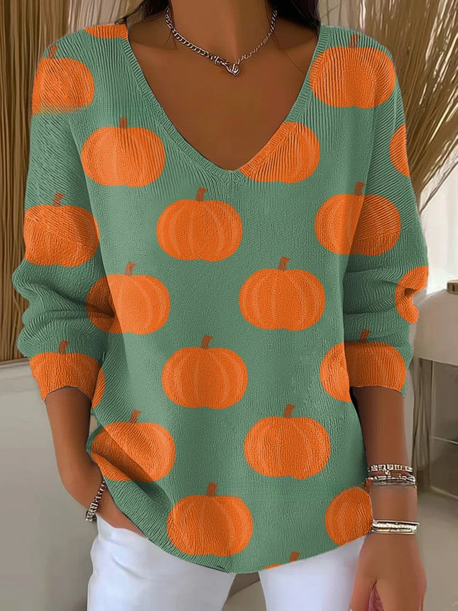 Béatrice – Pull coloré avec col en V