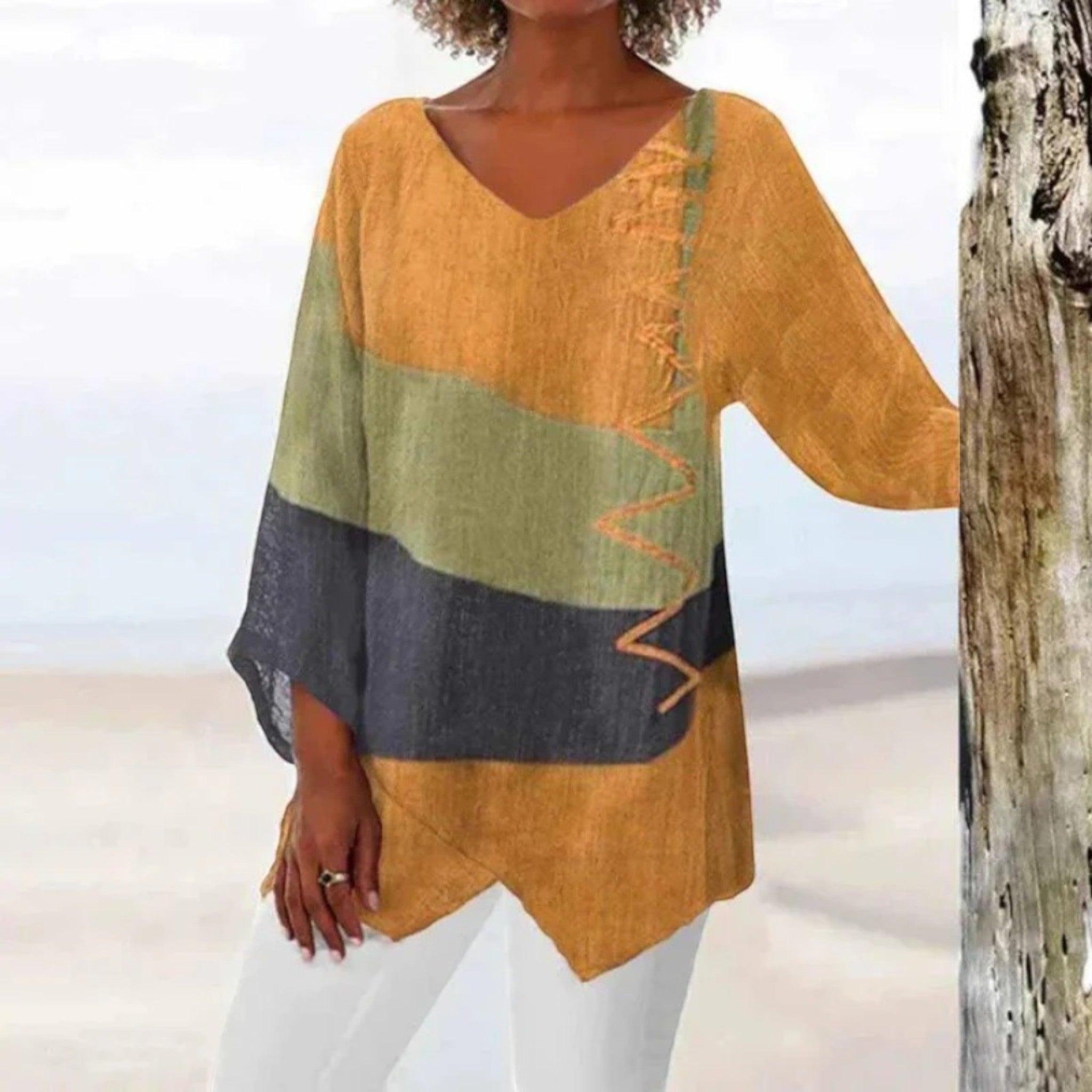 Rita – Blouse décontractée à V