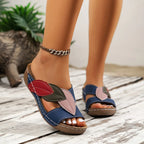 Claire™ | Sandales élégantes à enfiler avec motif de feuilles