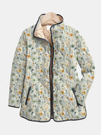 Nola | Veste Matelassée Imprimée de Fleurs Charmantes