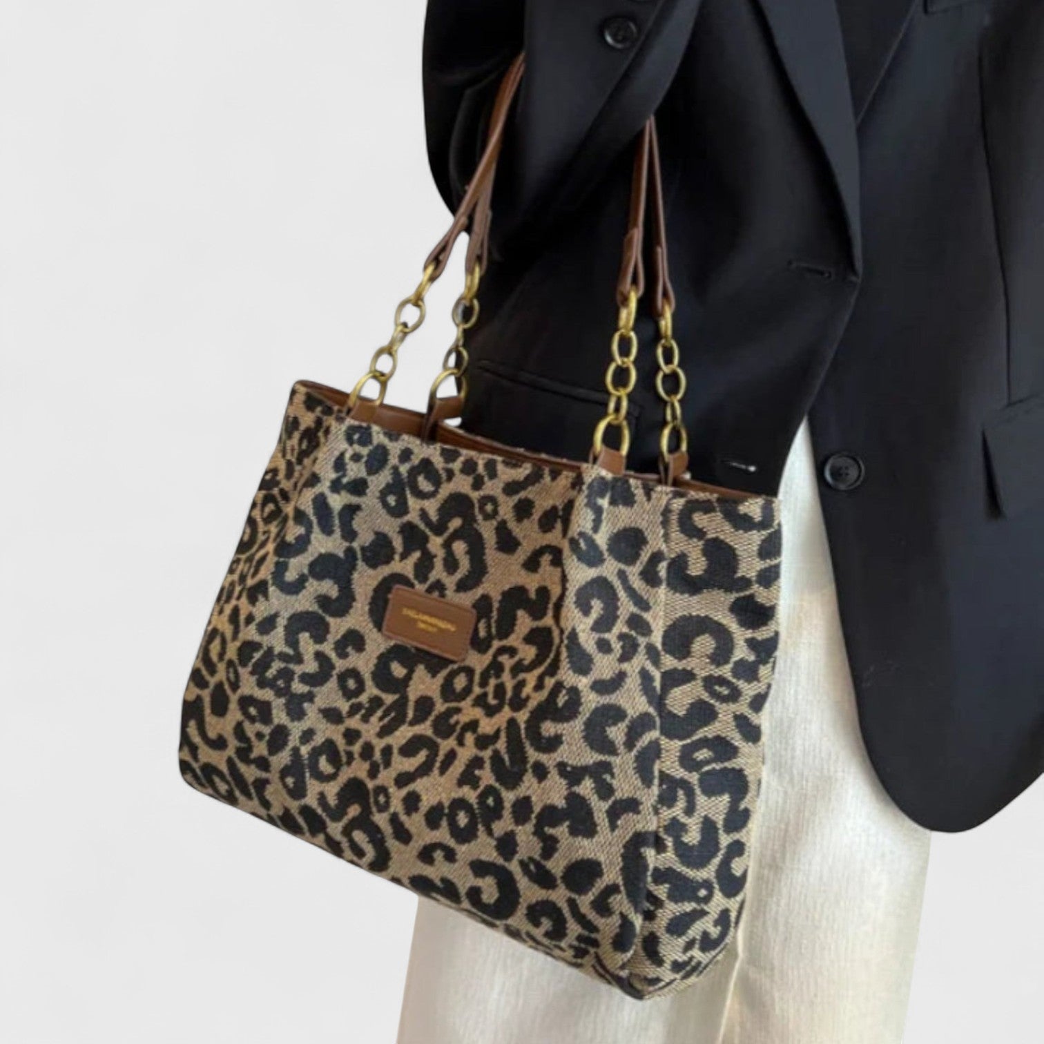 Valérie | Grand sac avec un élégant imprimé léopard
