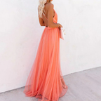 Emma | Robe Maxi Lumière Corail