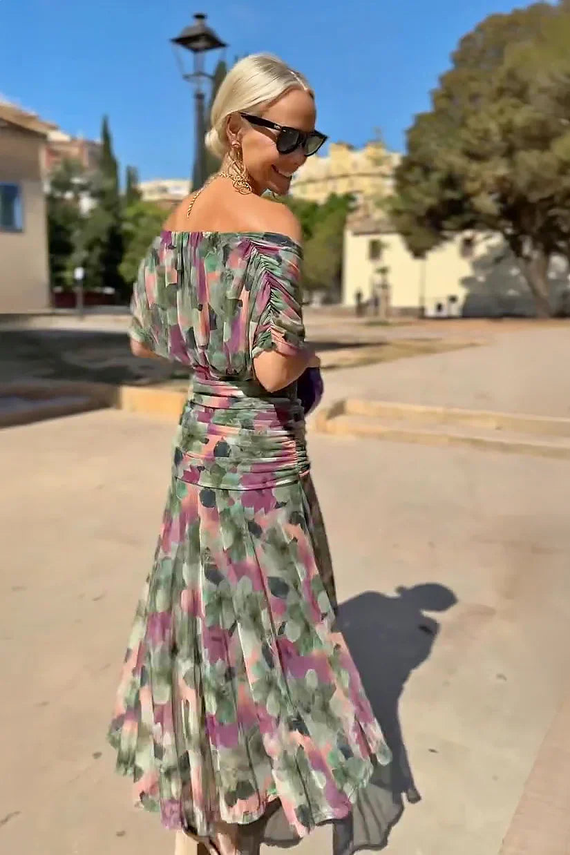 Louise™  | Robe Maxi de Fête Élégante à Col V