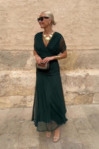 Louise™  | Robe Maxi de Fête Élégante à Col V