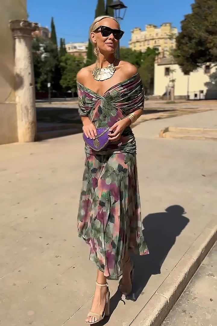 Louise™  | Robe Maxi de Fête Élégante à Col V