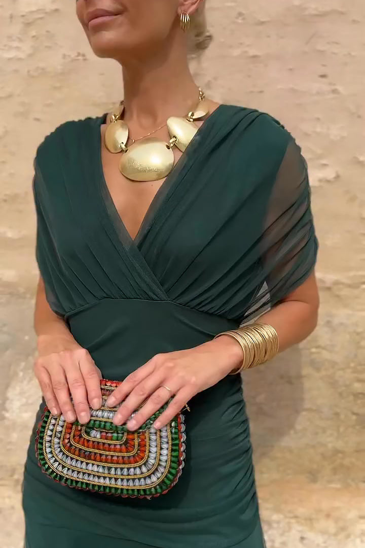 Louise™  | Robe Maxi de Fête Élégante à Col V