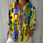 Catalina | Blouse Artistique Colorée à Boutons