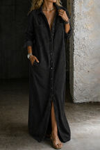 Delana | Robe en Denim Boutonnée