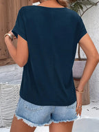 Lulu™ | T-shirt Chic à Manches Chauve-Souris bleu