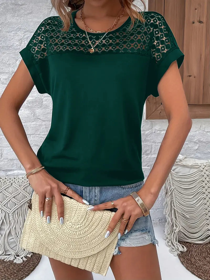Lulu™ | T-shirt Chic à Manches Chauve-Souris bleu