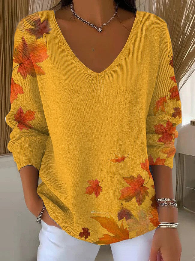 Béatrice – Pull coloré avec col en V