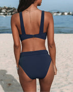 Hilde – Maillot de bain uni taille haute