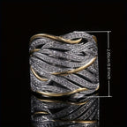 Bague torsadée élégante à plusieurs couches