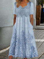 INDIGO | ROBE MIDI FLORALE ÉLÉGANTE