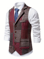 Marc | Gilet en tweed à motif chevrons pour hommes