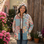 Liora | Charmante Veste Matelassée à Fleurs
