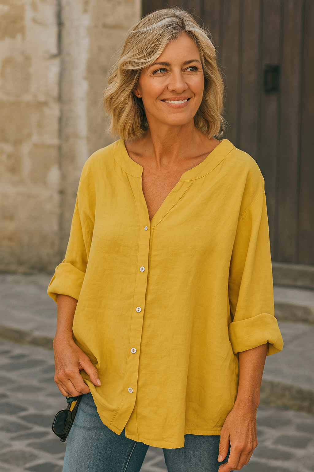 Freja™ | Blouse femme en lin légère et confortable