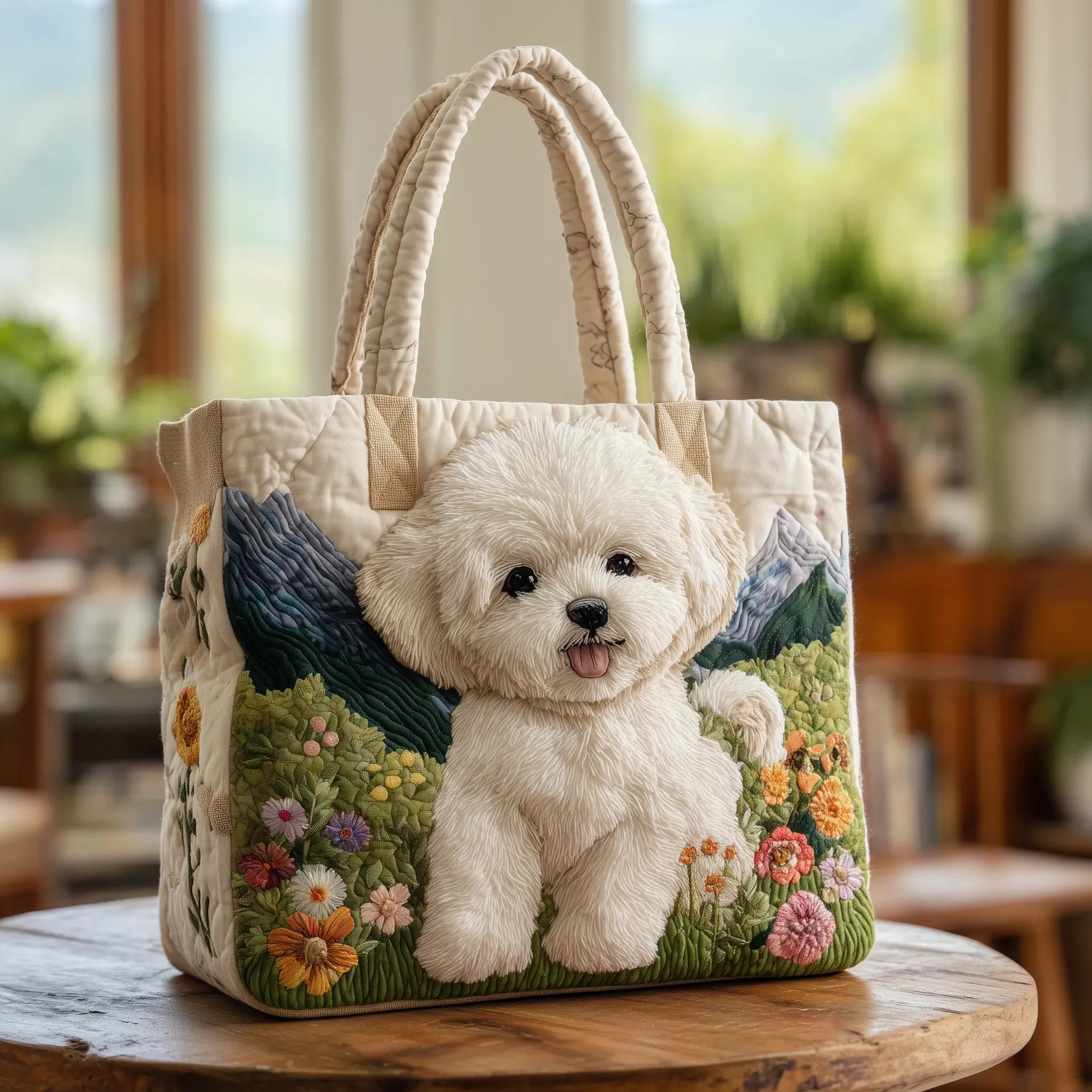 Sac Artisanal Matelassé Pour Chien Enchanté