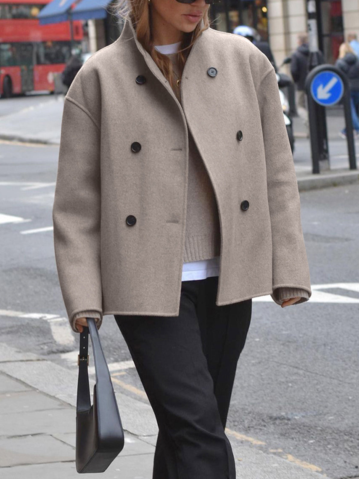 Élodie™ | Veste Tendance à Double Boutonnage