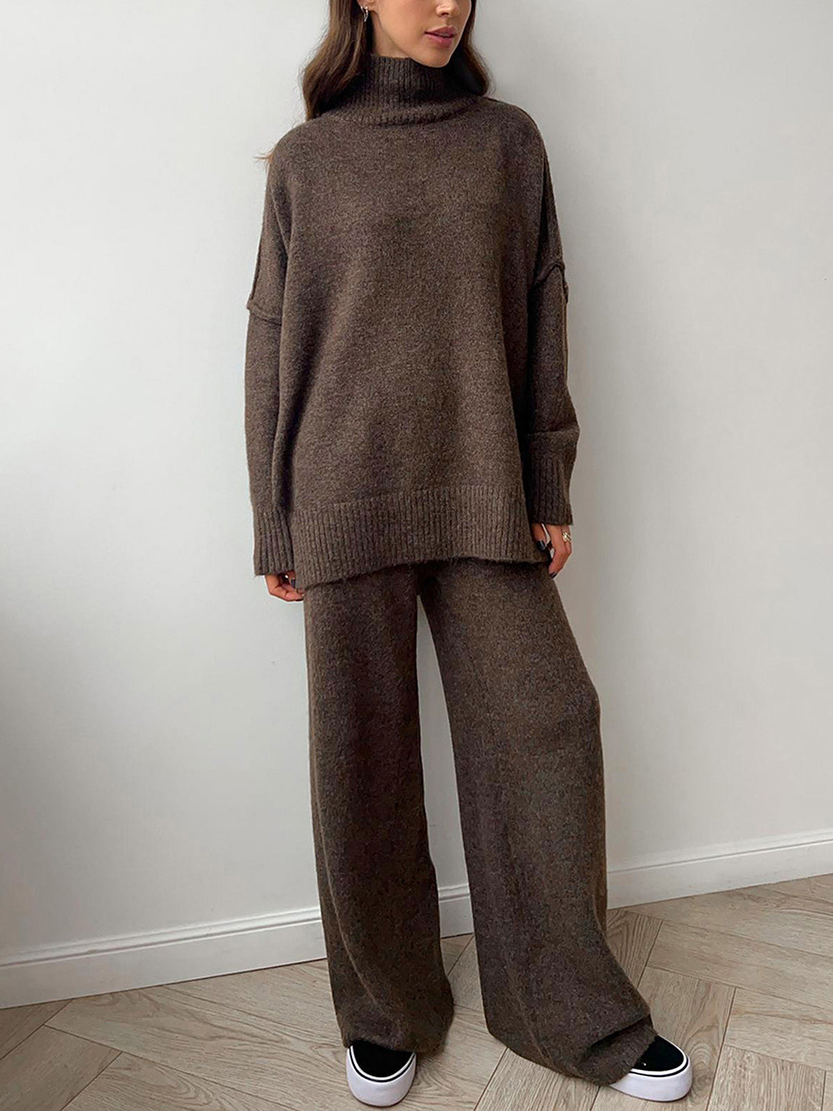 Delia™ | Ensemble Tricoté à Col Roulé