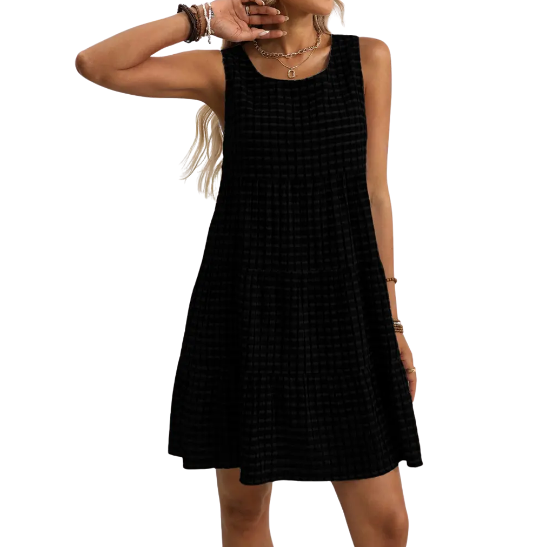 WYLA™ – Robe sans manches à carreaux avec volants