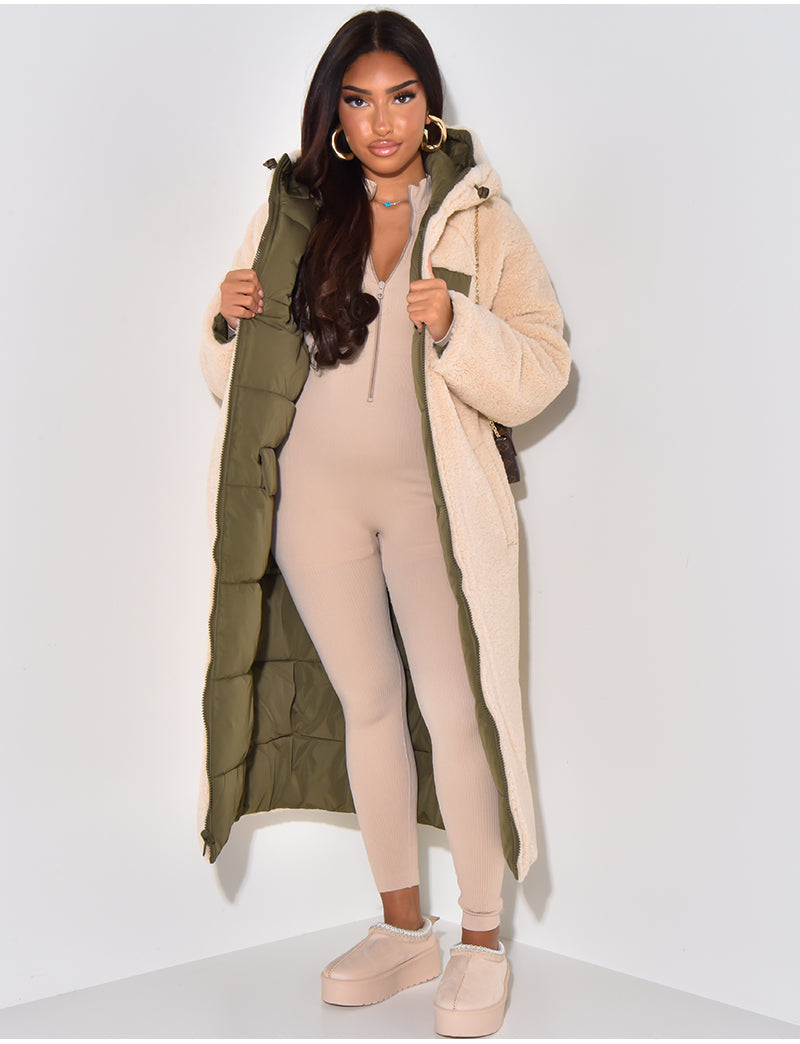 Valérie™ | Manteau d'Hiver Réversible avec Doublure Teddy