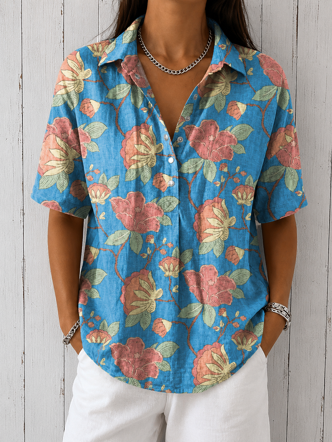 Lynaa - Blouse Élégante Avec Imprimé Floral