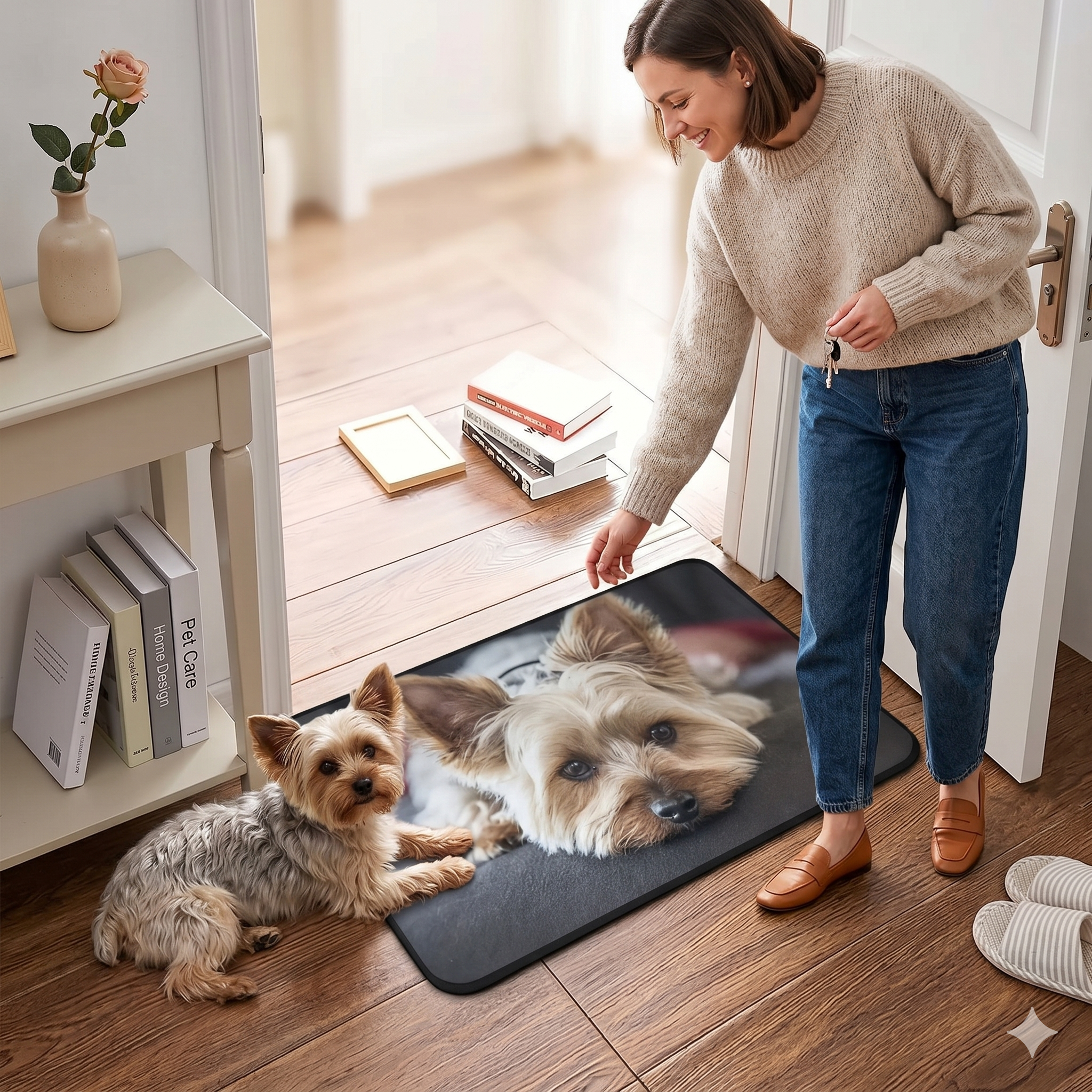 Paillasson Antidérapant Yorkshire Terrier – Toujours un Accueil Chaleureux