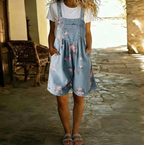 Judy™ | Combinaison en denim floral lavé vintage