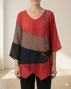 Rita – Blouse décontractée à V