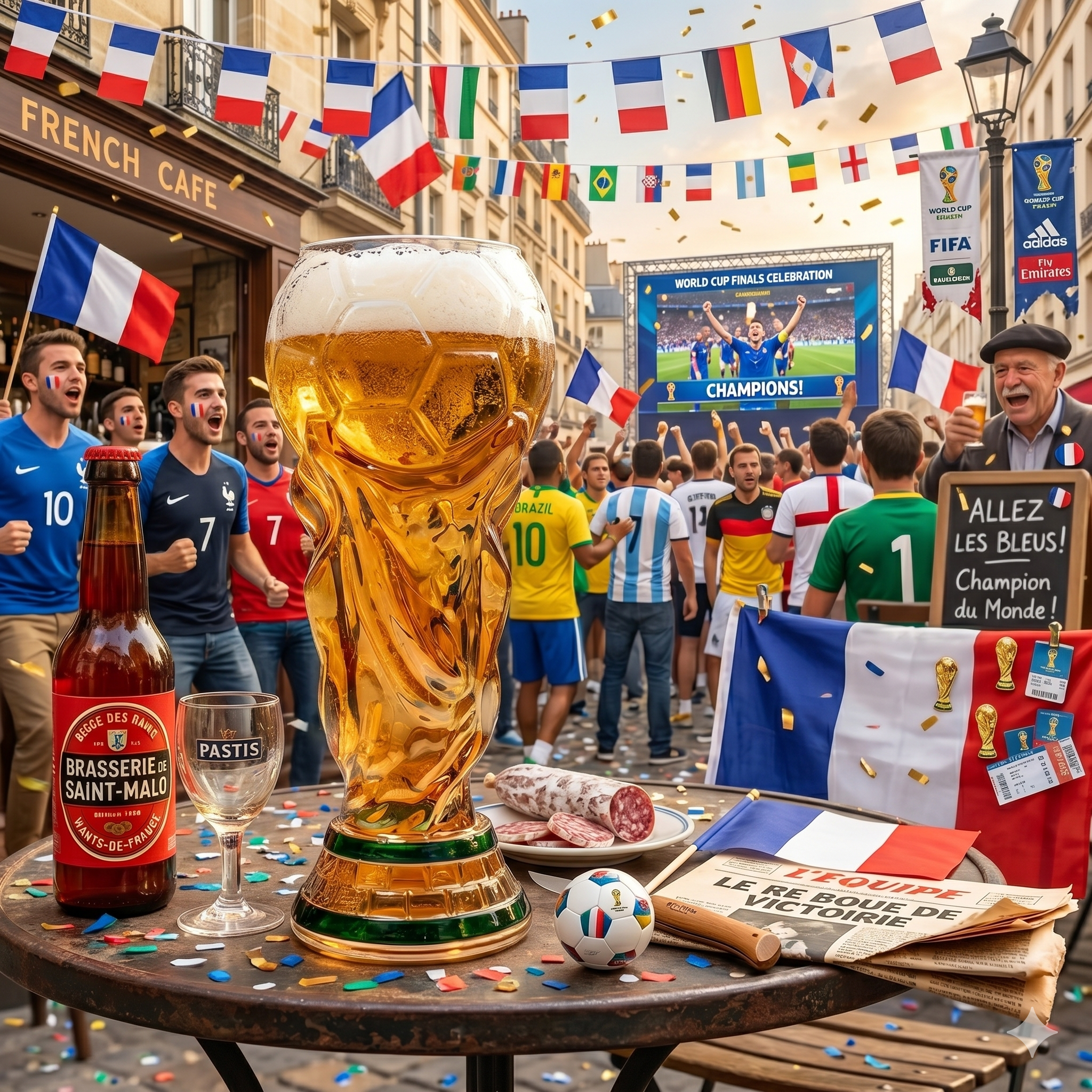 🏆 Verre à Bière Coupe du Monde – UNIQUEMENT AUJOURD'HUI : 1+1 GRATUIT – Le cadeau ultime pour les supporters !