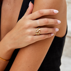 Serene - Bague en feuille d'or