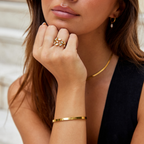 Serene - Bague en feuille d'or