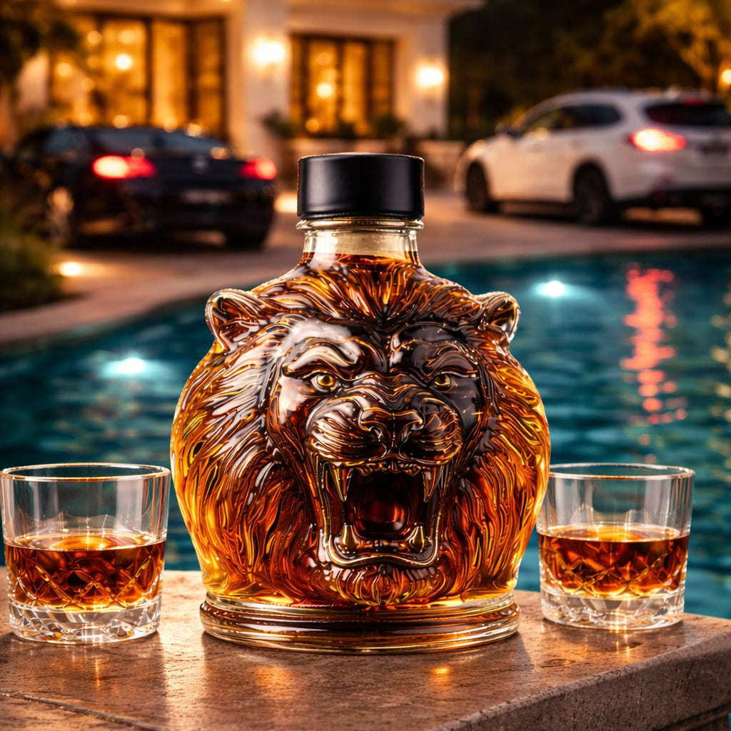 Bouteille de Whiskey - Édition Lion