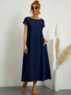 Gabrielle™ — Robe Midi Flottante avec Élégance Intemporelle